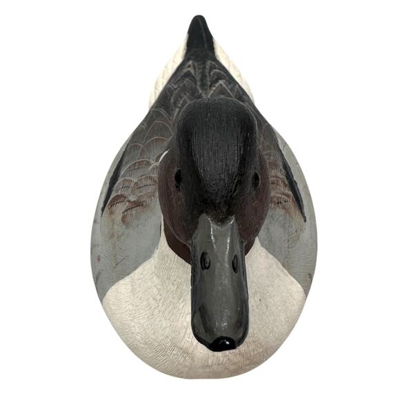 Vintage 1985 American Wildlife Collection Pintail Drake Duck Decoy 6" Signed - Picture 2 of 12